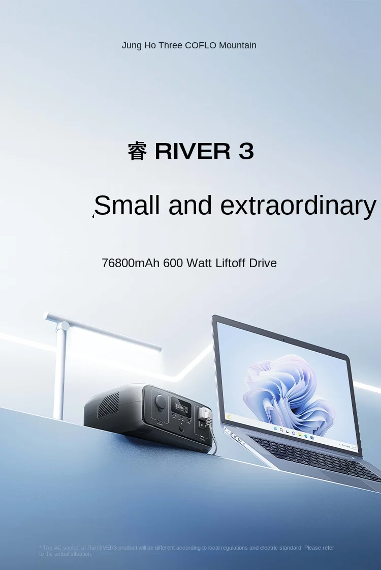 EcoFlow RIVER 3 estación de energía portátil controlador MPPT onda sinusoidal pura UE 300W/600W batería externa linterna Solar Coche