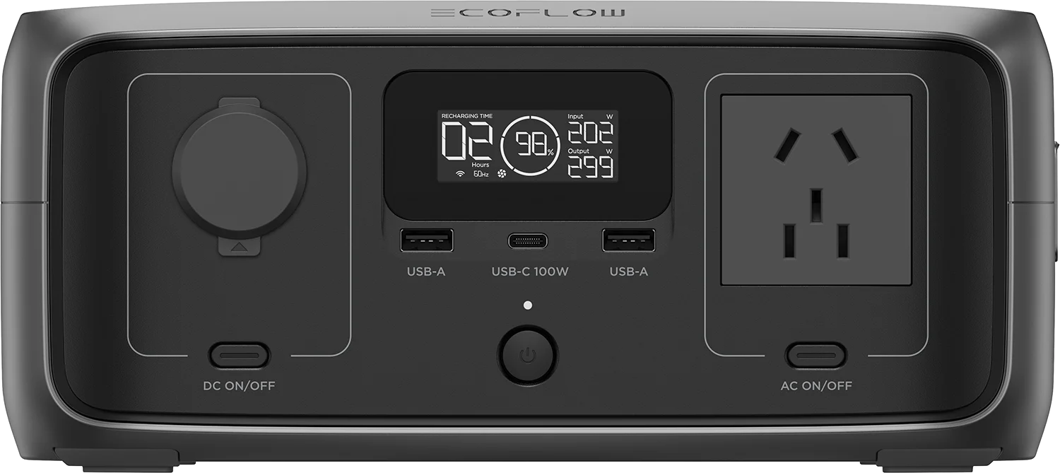 EcoFlow RIVER 3 estación de energía portátil controlador MPPT onda sinusoidal pura UE 300W/600W batería externa linterna Solar Coche - Imagen 3