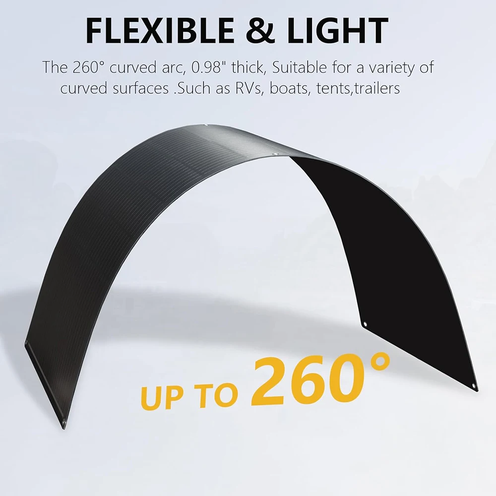 Panel Solar de 200W/100W, módulo de paneles solares, célula monocristalina de 100 vatios o 200 vatios para coche, barco, hogar, RV, cargador de batería - Imagen 4