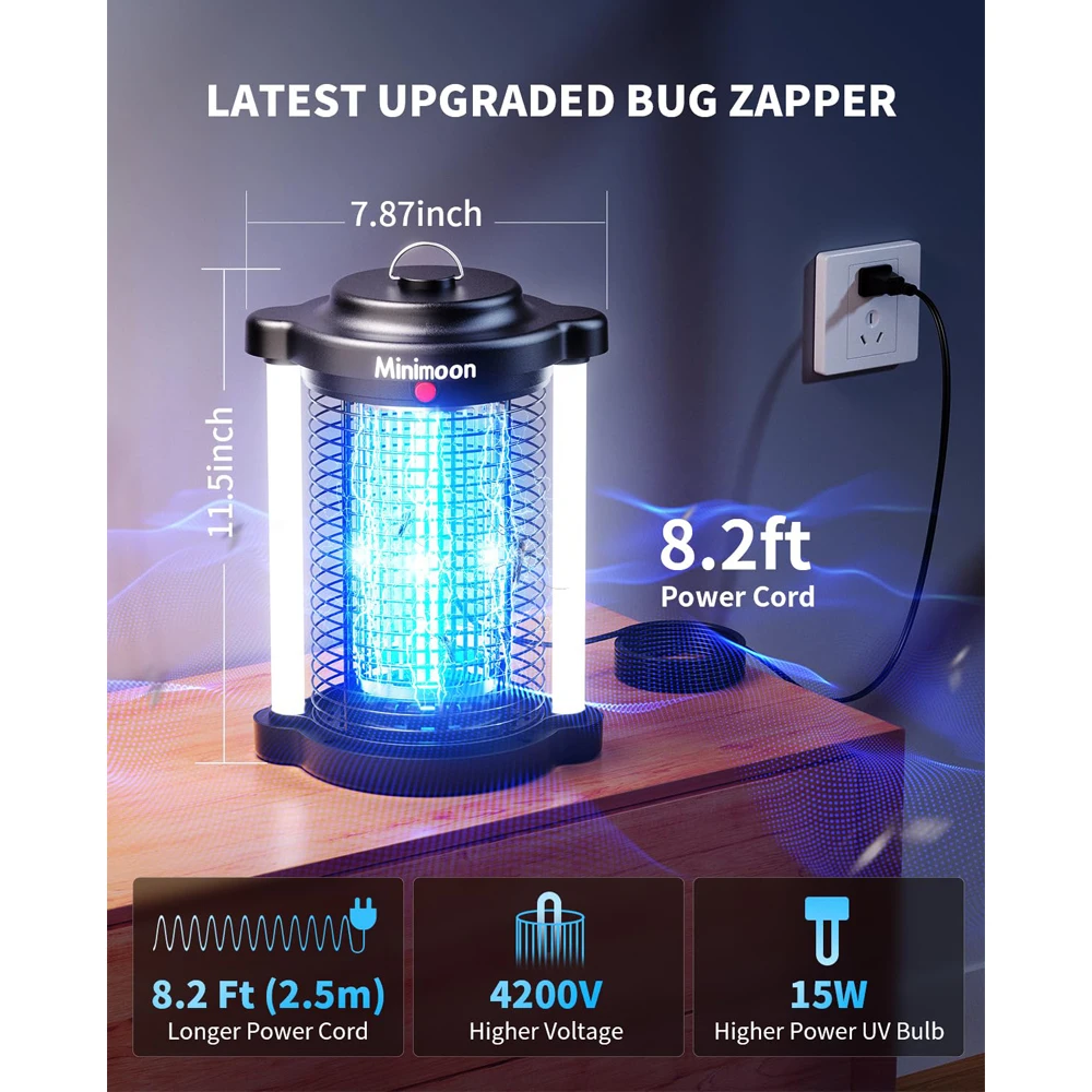 Exterminador de mosquitos para exteriores con luz LED - Imagen 5