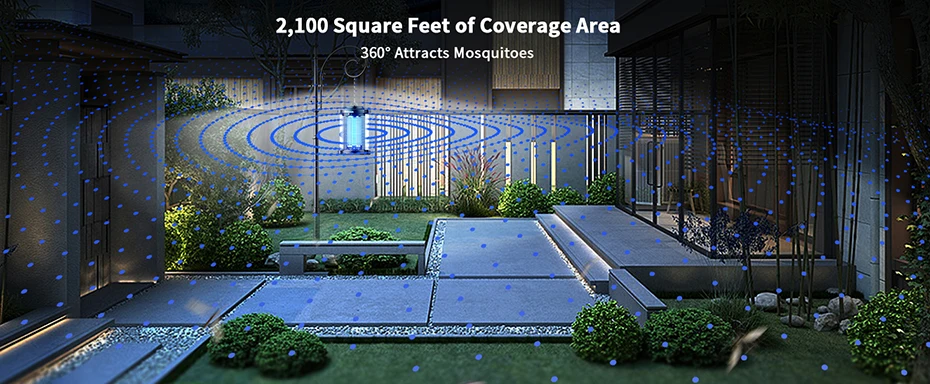 Minimoon Bug Zapper Exterminador de mosquitos para exteriores con luz LED dual 4200V Fly Zapper 15W trampas eléctricas para moscas trampa para insectos IPX4 para exteriores Minimoon Bug Zapper Exterminador de mosquitos para exteriores con luz LED dual 4200V Fly Zapper 15W trampas eléctricas para moscas trampa para insectos IPX4 para exteriores