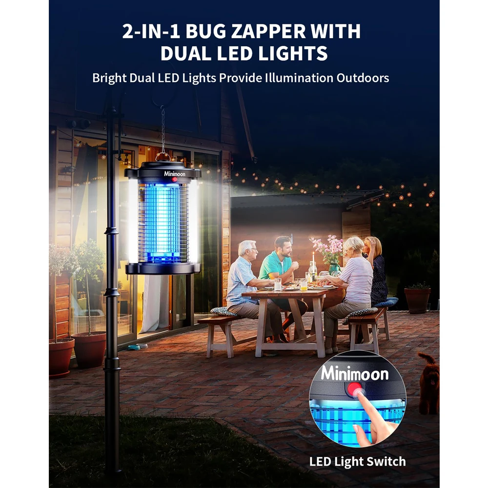 Exterminador de mosquitos para exteriores con luz LED - Imagen 2