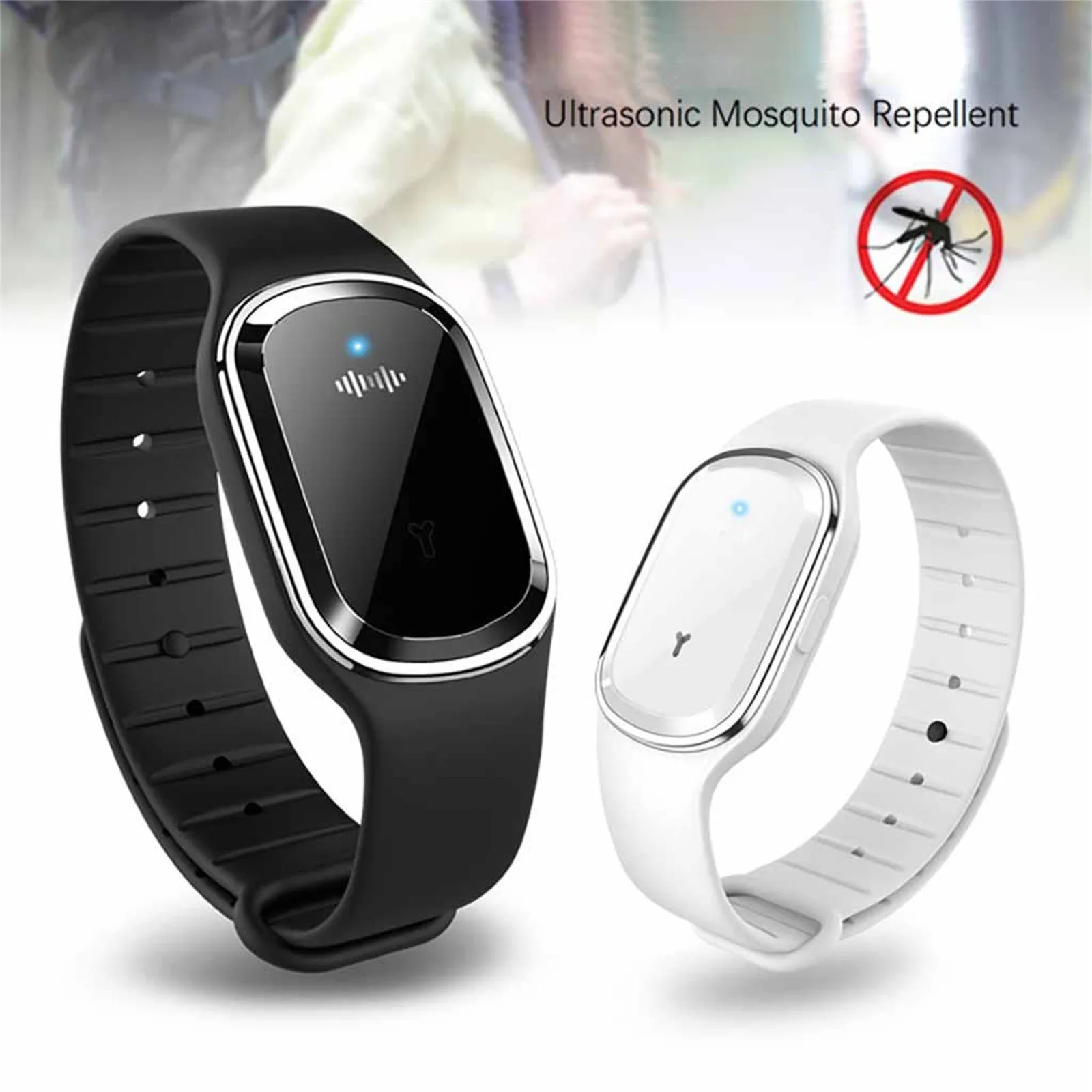 Reloj ultrasónico antimosquitos para niños y adultos, pulsera repelente, pulsera con unidad de insectos y plagas, reloj con carga USB Reloj ultrasónico antimosquitos para niños y adultos, pulsera repelente, pulsera con unidad de insectos y plagas, reloj con carga USB