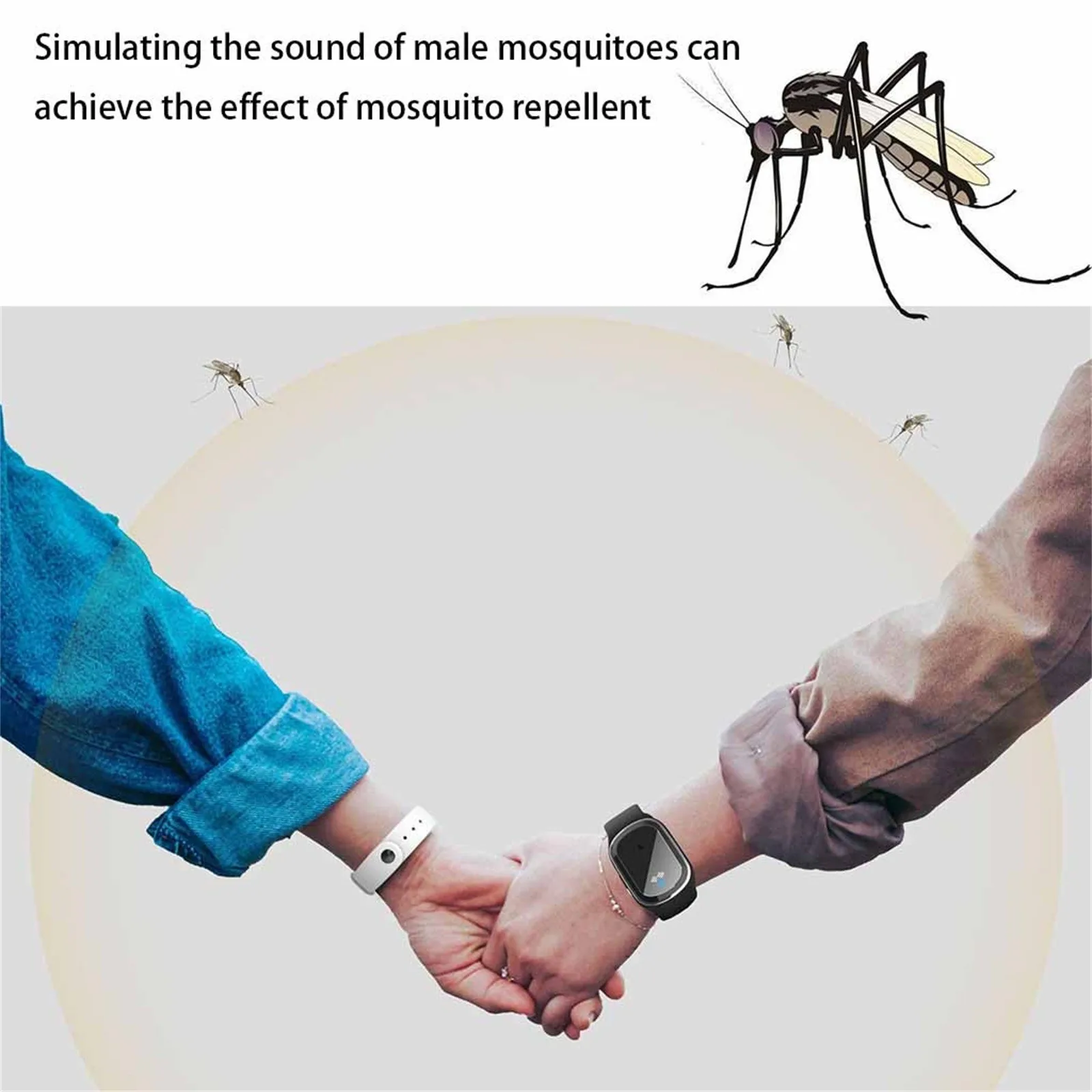 Reloj ultrasónico antimosquitos para niños y adultos, pulsera repelente, pulsera con unidad de insectos y plagas, reloj con carga USB - Imagen 5