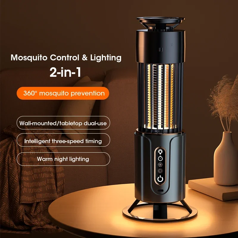 Lámpara antimosquitos, trampa para moscas y insectos, linterna de Camping con sincronización USB, matamoscas eléctrico, repelente de insectos para exteriores - Imagen 2