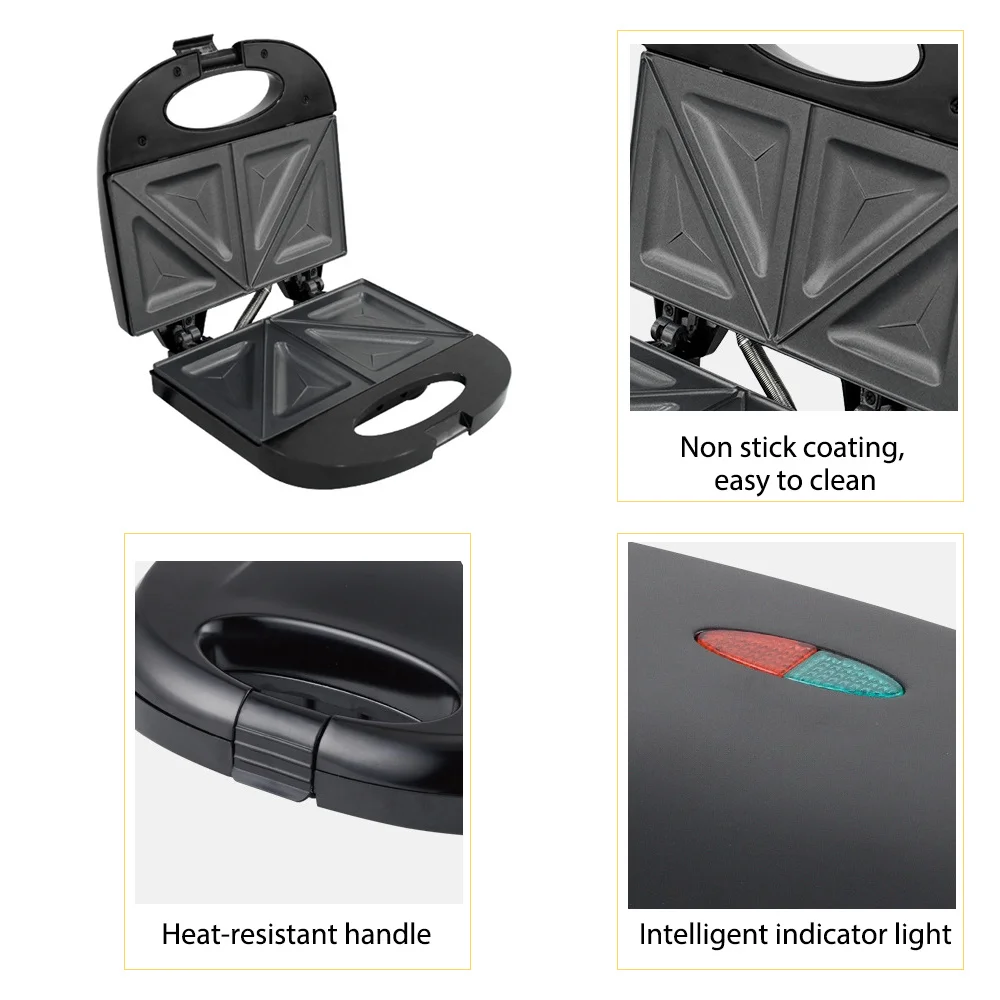 Máquina para hacer gofres eléctrica profesional, electrodomésticos de cocina, máquina para hacer gofres multifunción para desayuno, sartén de hierro antiadherente