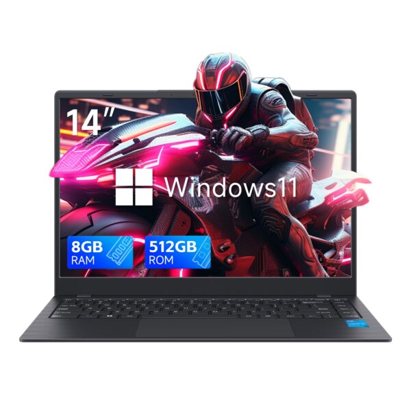 14 pulgadas Windows 11 portátiles nuevo N4000 2,6 Ghz 8GB RAM 512GB ROM Notbook Pc ordenador portátil