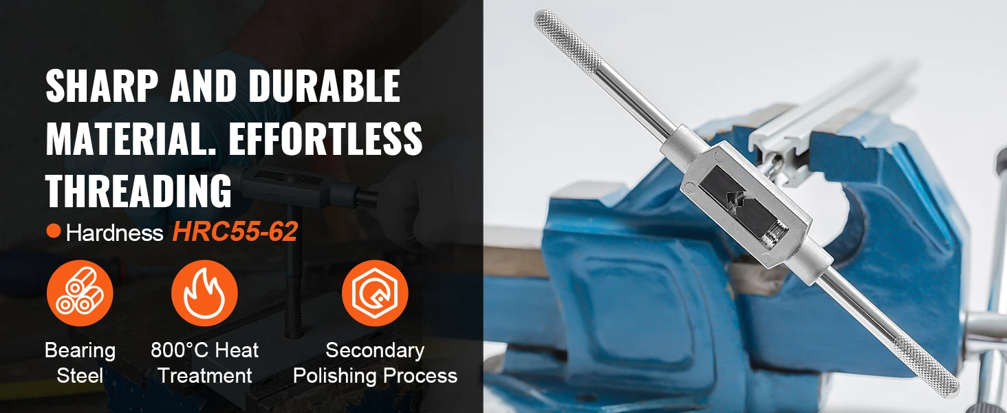 SucceBuy Juego de troqueles y grifos 40 piezas 60 piezas 80 piezas 110/116 piezas Grifos y troqueles de acero con rodamiento estándar métrico SAE Herramienta de roscado esencial