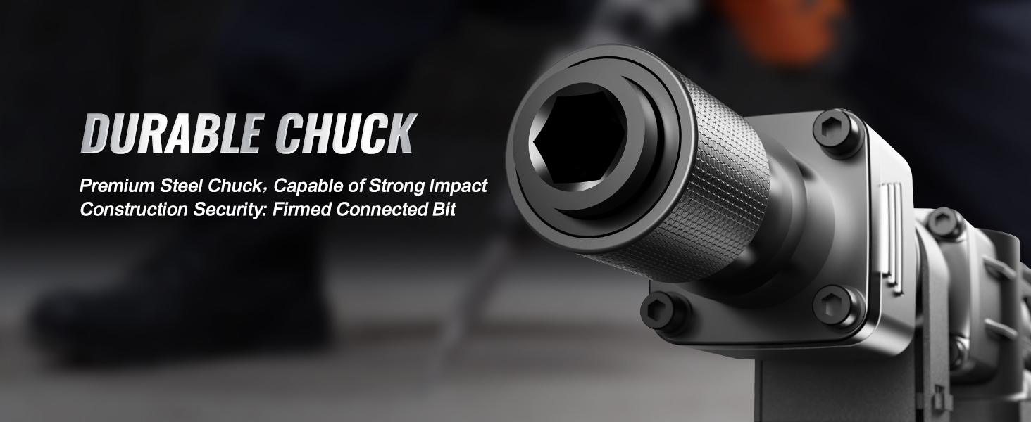 SucceBuy-martillo de demolición de 1400W, martillo neumático eléctrico de alta resistencia, rompedor de hormigón de 2900 BPM, 2 uds., cinceles, astillado