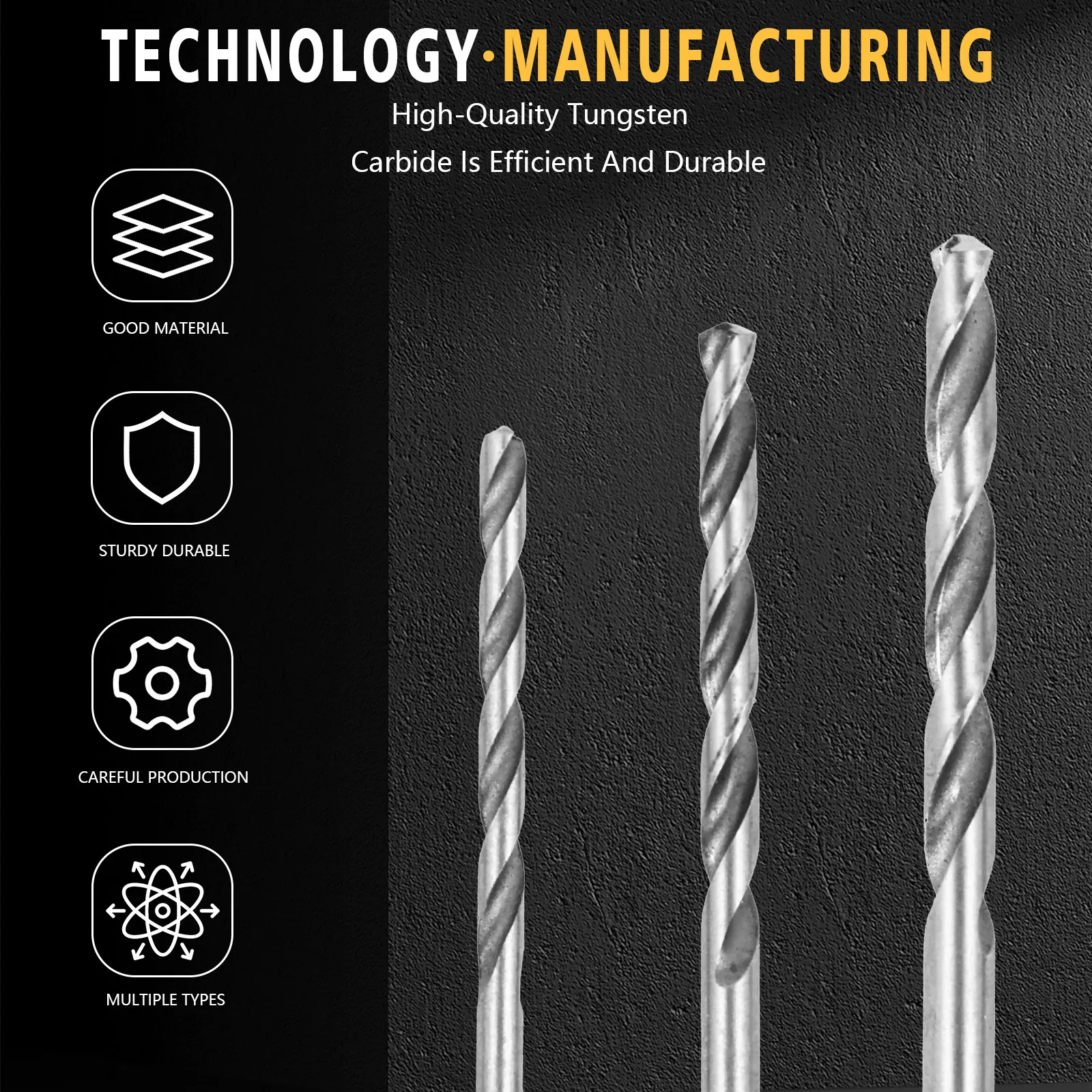 Kit de herramientas de taladro de impacto de 21V, destornillador eléctrico inalámbrico sin escobillas, 45n.m, 120 Uds. Con brocas, 2 baterías de iones de litio de 1,5 Ah - Imagen 4