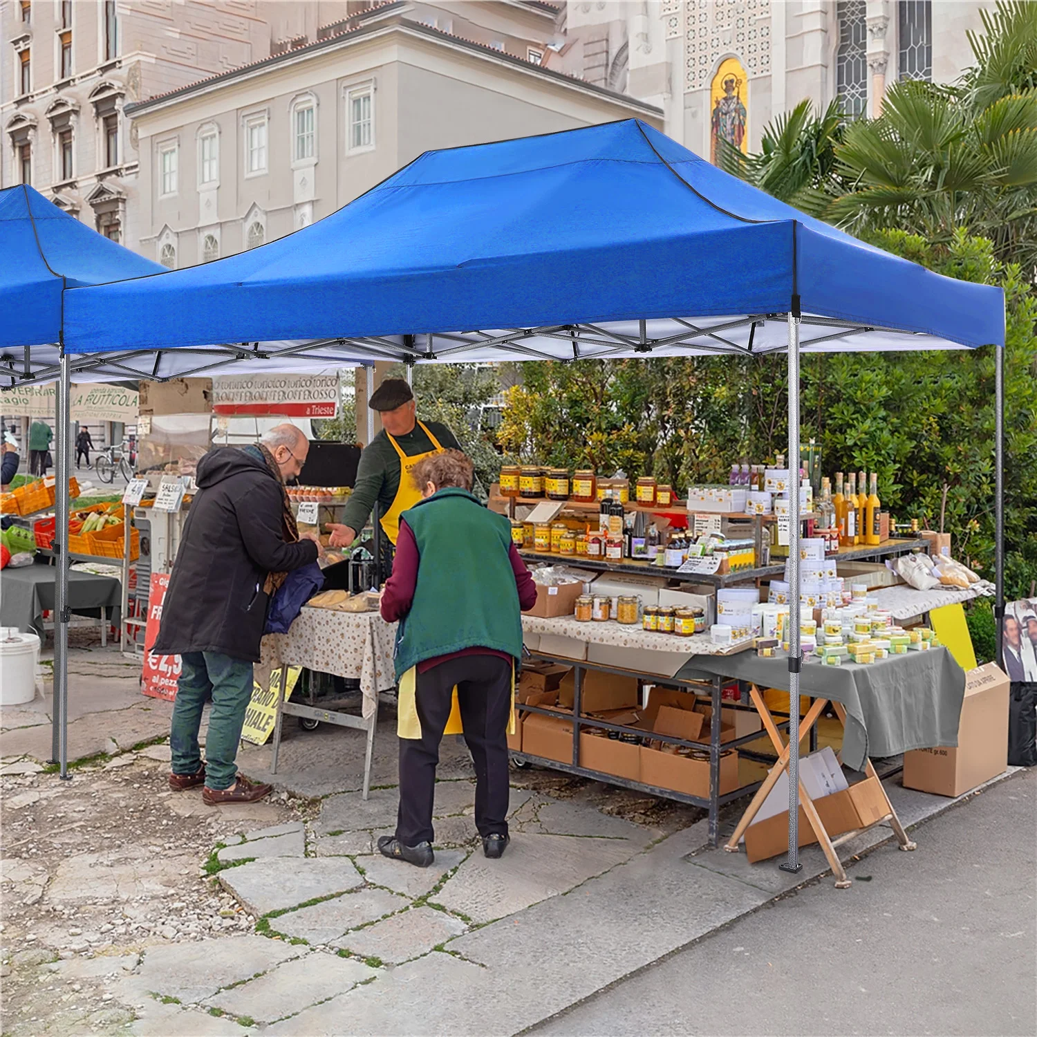 Tienda de campaña de alta resistencia, carpa con 4 paredes laterales, carpa comercial para exteriores, carpa para fiesta de boda, Gazebo para todas las estaciones, 10x15