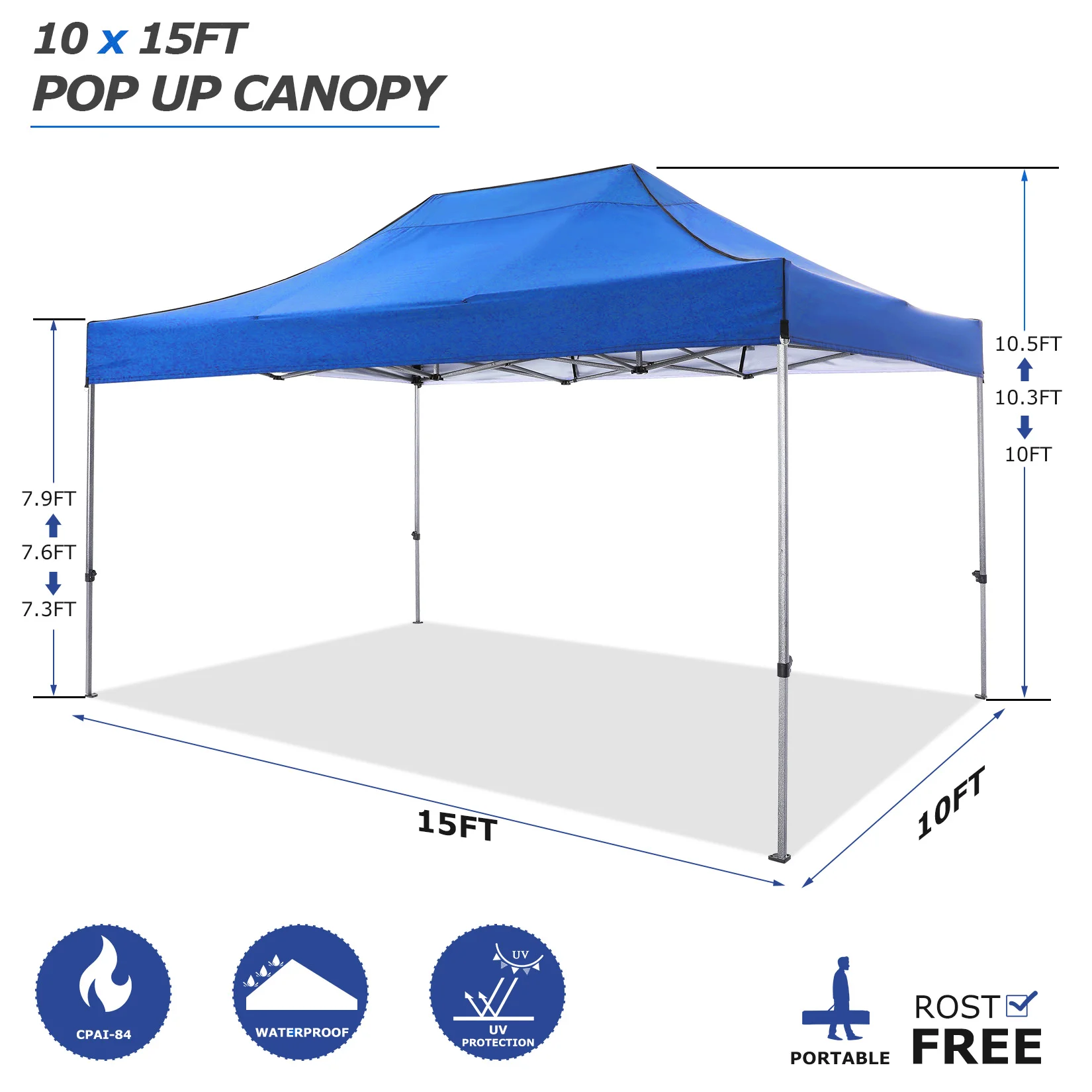 Tienda de campaña de alta resistencia, carpa con 4 paredes laterales, carpa comercial para exteriores, carpa para fiesta de boda, Gazebo para todas las estaciones, 10x15