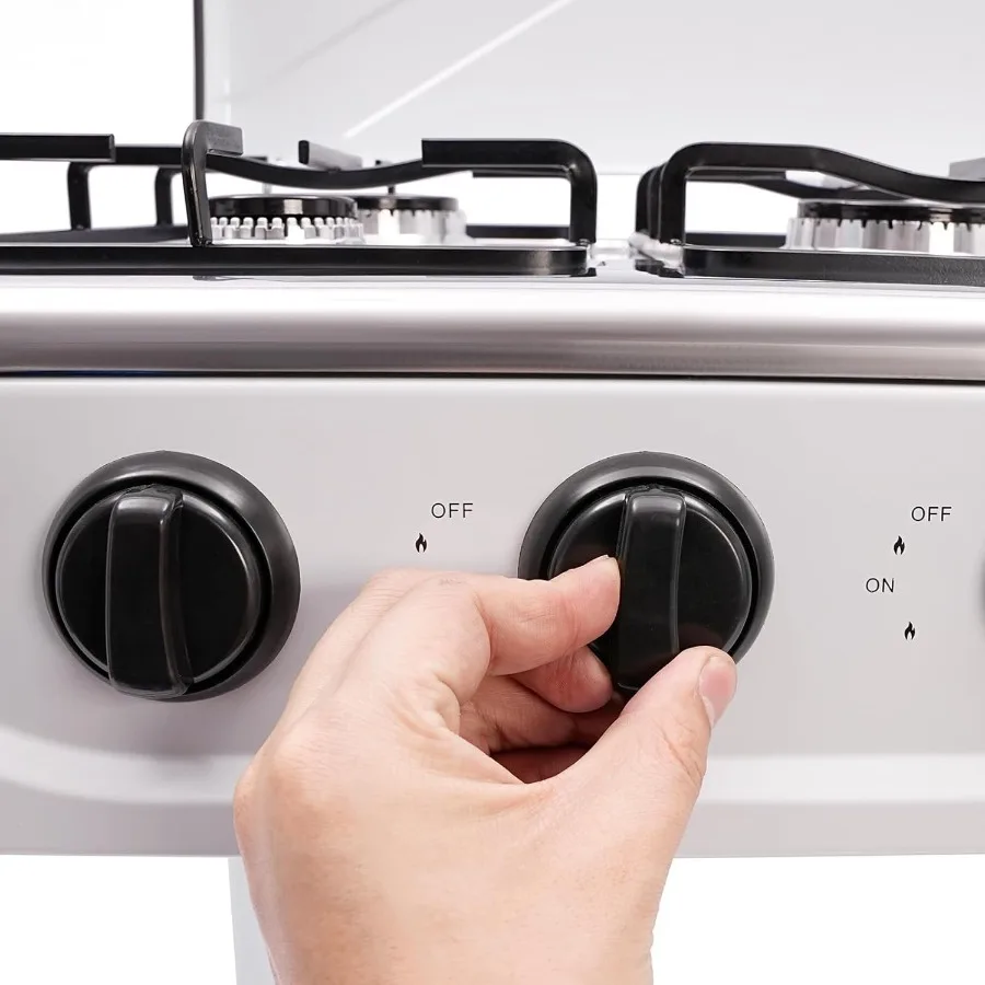 Estufa de Gas Natural de 5 quemadores, cocina independiente con perillas de Control de calor precisas para el hogar, cocina y campamento al aire libre