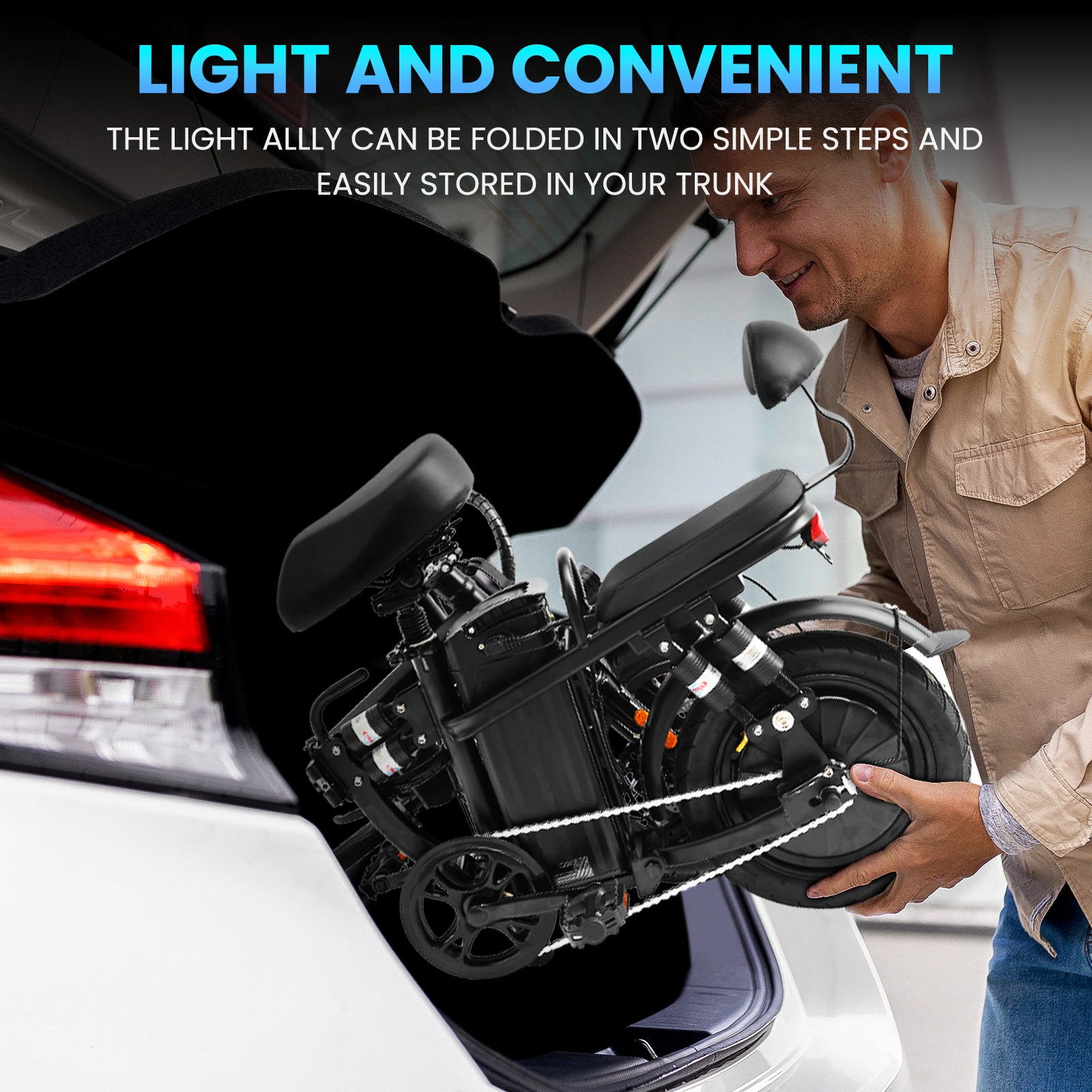 Bicicleta eléctrica 20 MPH 48V 15Ah batería extraíble bicicleta eléctrica plegable para adultos bicicleta eléctrica plegable de 14 pulgadas absorción de múltiples golpes Bicicleta eléctrica 20 MPH 48V 15Ah batería extraíble bicicleta eléctrica plegable para adultos bicicleta eléctrica plegable de 14 pulgadas absorción de múltiples golpes