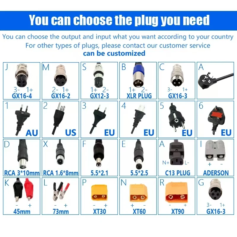 M-X 60V 72V 30AH 40AH 50AH 60AH batería de iones de litio con BMS para motocicleta eléctrica de 2000W 3500W coche turístico + cargador