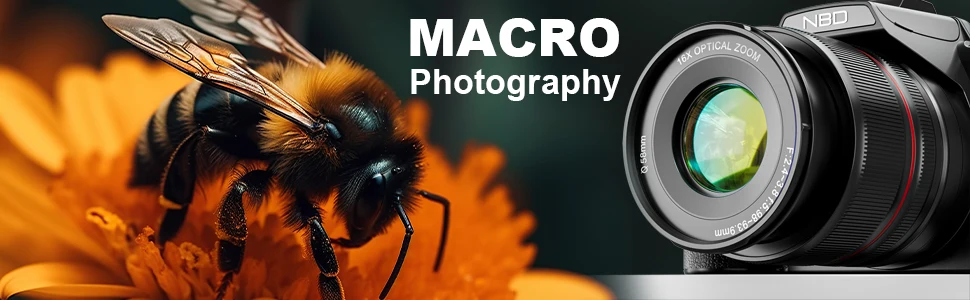 Cámaras digitales NBD 5K para fotografía Cámara con zoom óptico 16X con control WiFi y aplicación, cámara Vlogging con 180 ° Pantalla abatible Cámaras digitales NBD 5K para fotografía Cámara con zoom óptico 16X con control WiFi y aplicación, cámara Vlogging con 180 ° Pantalla abatible