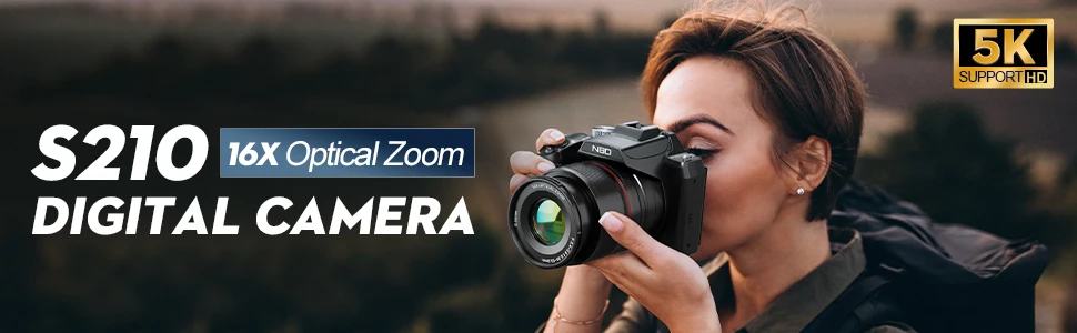 Cámaras digitales NBD 5K para fotografía Cámara con zoom óptico 16X con control WiFi y aplicación, cámara Vlogging con 180 ° Pantalla abatible Cámaras digitales NBD 5K para fotografía Cámara con zoom óptico 16X con control WiFi y aplicación, cámara Vlogging con 180 ° Pantalla abatible