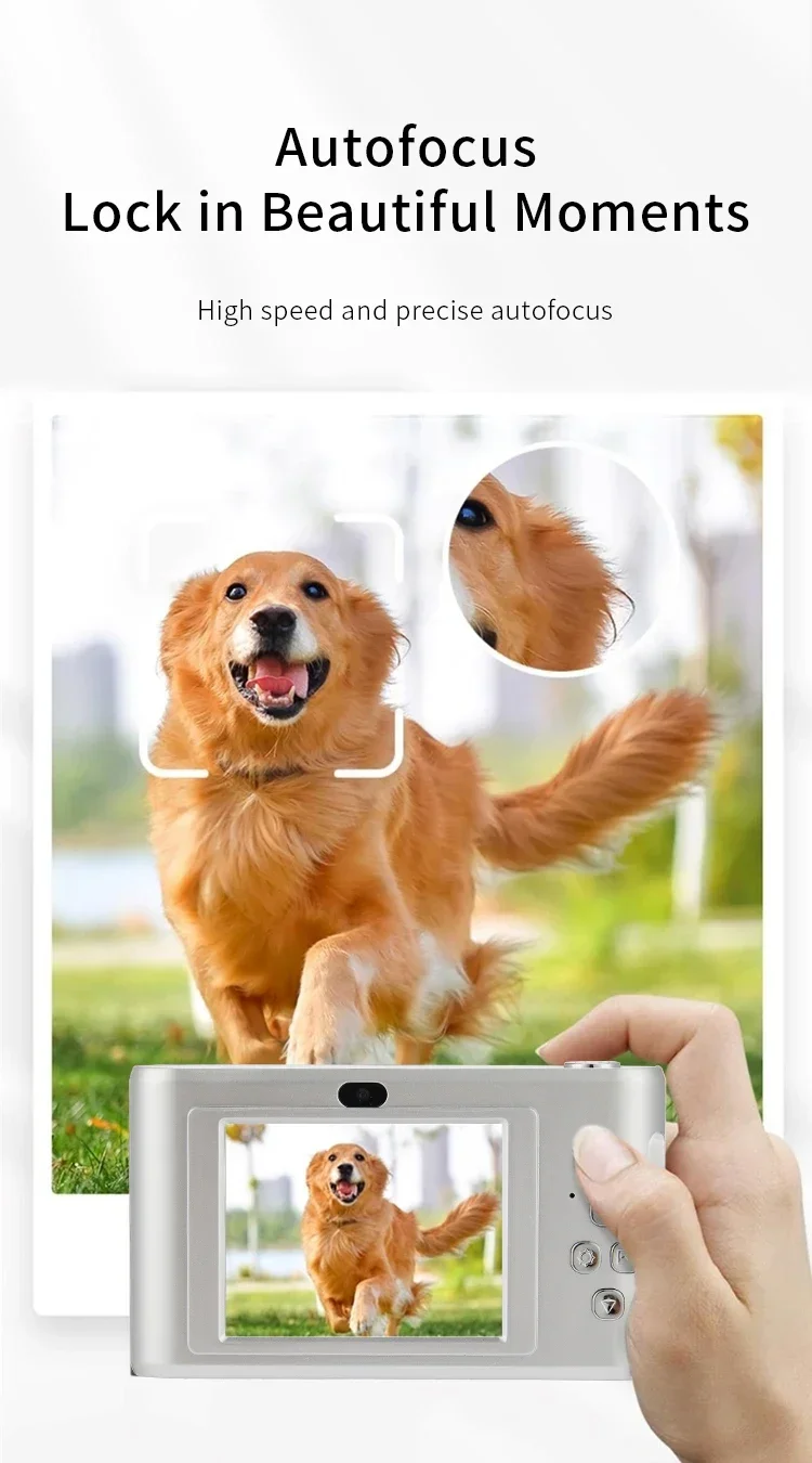 Cámara Digital 4K para viajes, cámara Selfie, 50 megapíxeles, fotografía con Zoom HD, pantalla de 2,4 pulgadas, nivel de entrada, Mini cámara Retro para Campus para niños