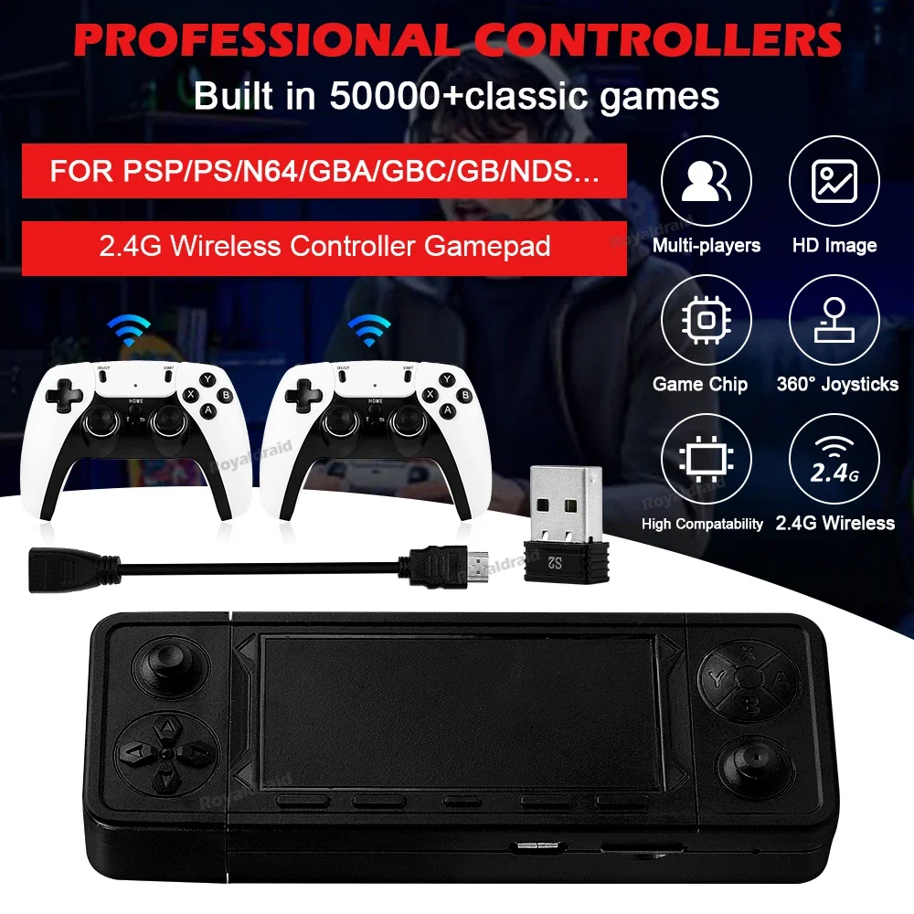 128G 256G X9 PRO GameStick 4KHD TV Video Game Consol 3D Games For PSP/PS1/N64/NDS 40+Simulators Retro Games Dual 2.4G Controller 128G 256G X9 PRO GameStick 4KHD TV Video Game Consol 3D Games For PSP/PS1/N64/NDS 40+Simulators Retro Games Dual 2.4G Controller