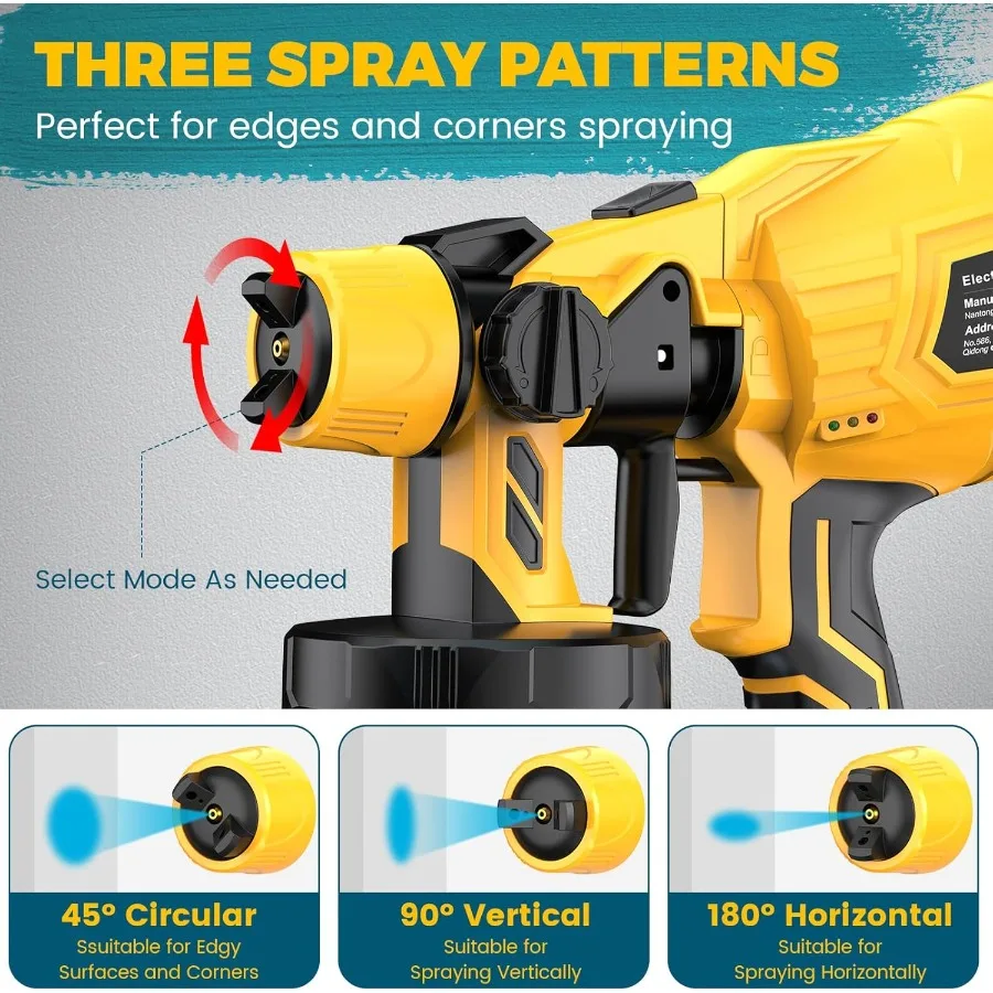 Pulverizador de pintura inalámbrico con batería, 2 pistolas de pintura en aerosol eléctricas con batería de 5,5Ah y 18V para renovación del hogar, muebles, cabina de acabado