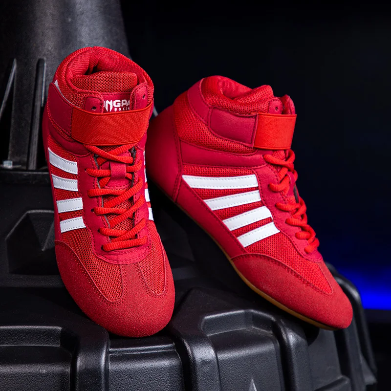 GINGPAI, zapatos de entrenamiento de lucha para hombres y mujeres, zapatos de boxeo para Fitness, zapatos de boxeo transpirables de malla, zapatos de lucha de alta calidad para hombres - Imagen 5