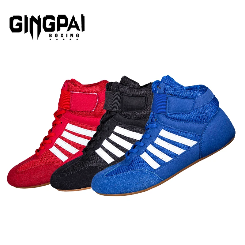 GINGPAI, zapatos de entrenamiento de lucha para hombres y mujeres, zapatos de boxeo para Fitness, zapatos de boxeo transpirables de malla, zapatos de lucha de alta calidad para hombres GINGPAI, zapatos de entrenamiento de lucha para hombres y mujeres, zapatos de boxeo para Fitness, zapatos de boxeo transpirables de malla, zapatos de lucha de alta calidad para hombres