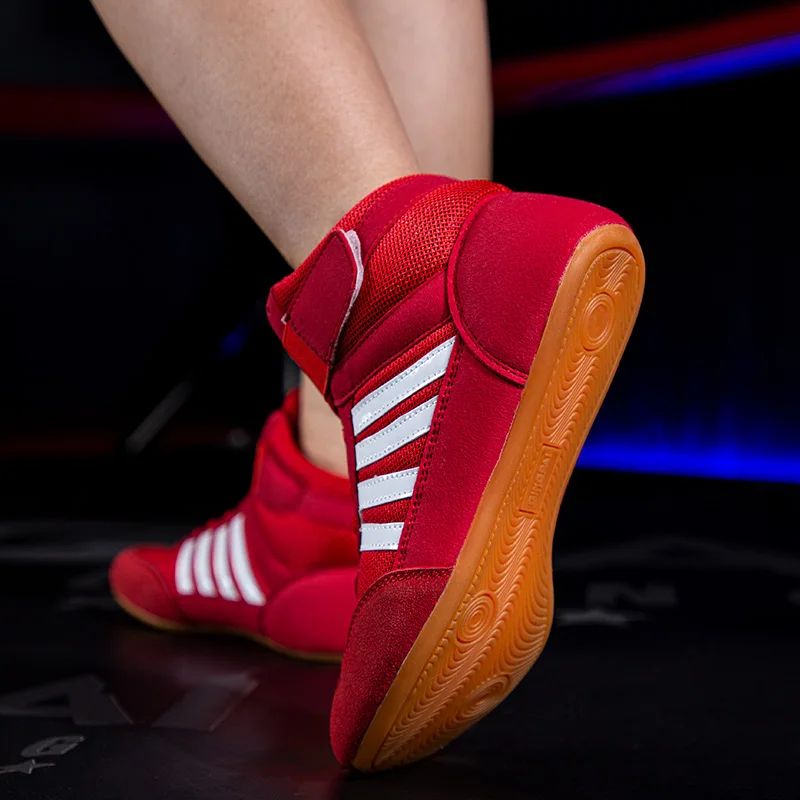 GINGPAI, zapatos de entrenamiento de lucha para hombres y mujeres, zapatos de boxeo para Fitness, zapatos de boxeo transpirables de malla, zapatos de lucha de alta calidad para hombres - Imagen 4