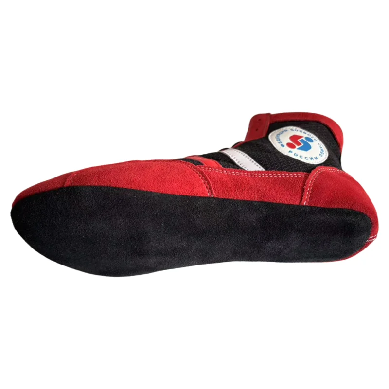 Zapatos deportivos Sambo, zapatos de lucha rojos, zapatos de artes marciales, plantilla suave, zapatillas profesionales de cuero para boxeo y lucha Zapatos deportivos Sambo, zapatos de lucha rojos, zapatos de artes marciales, plantilla suave, zapatillas profesionales de cuero para boxeo y lucha