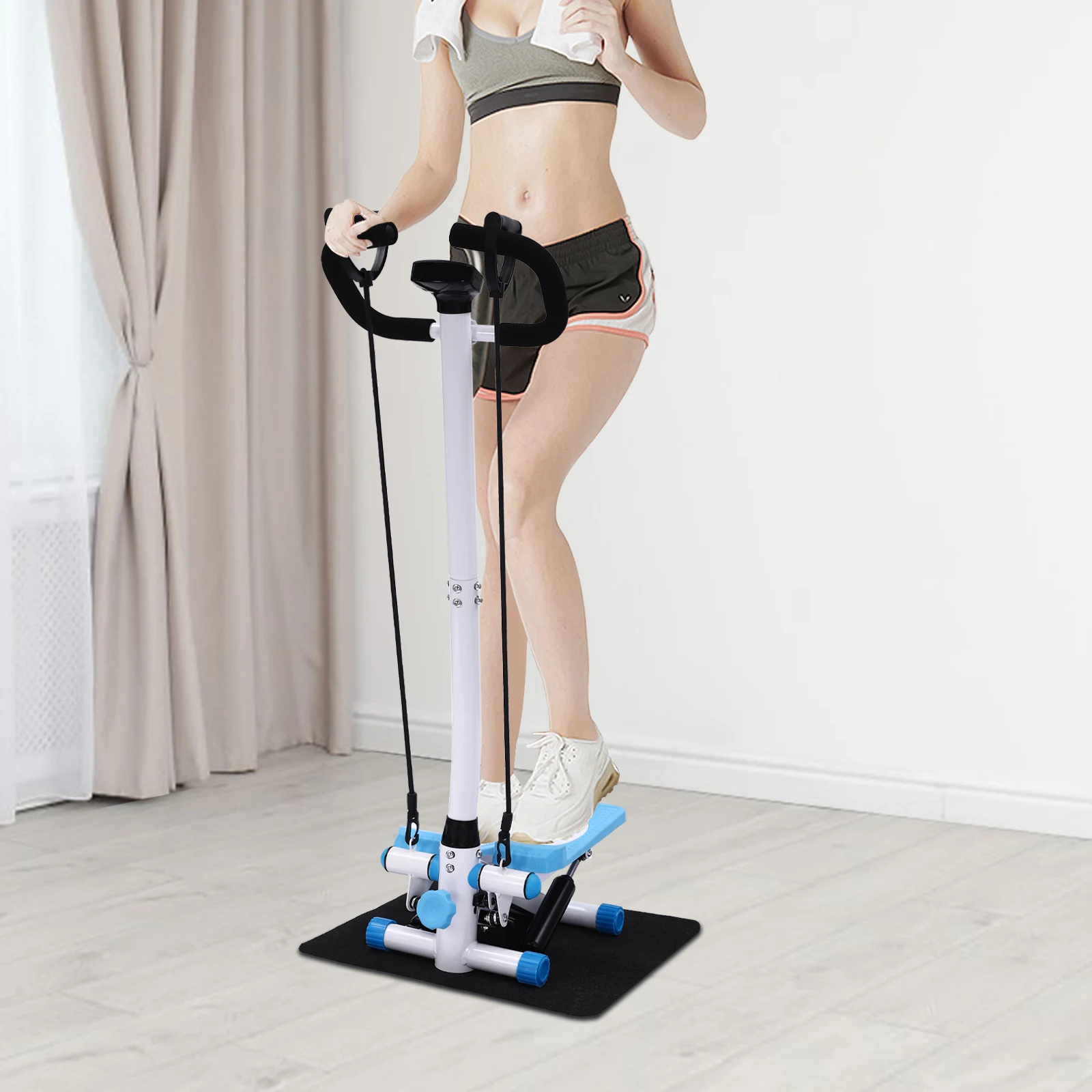 Máquina paso a paso para ejercicio, máquina paso a paso para Fitness con manillares, ajusta la altura del movimiento a través del perilla - Imagen 2