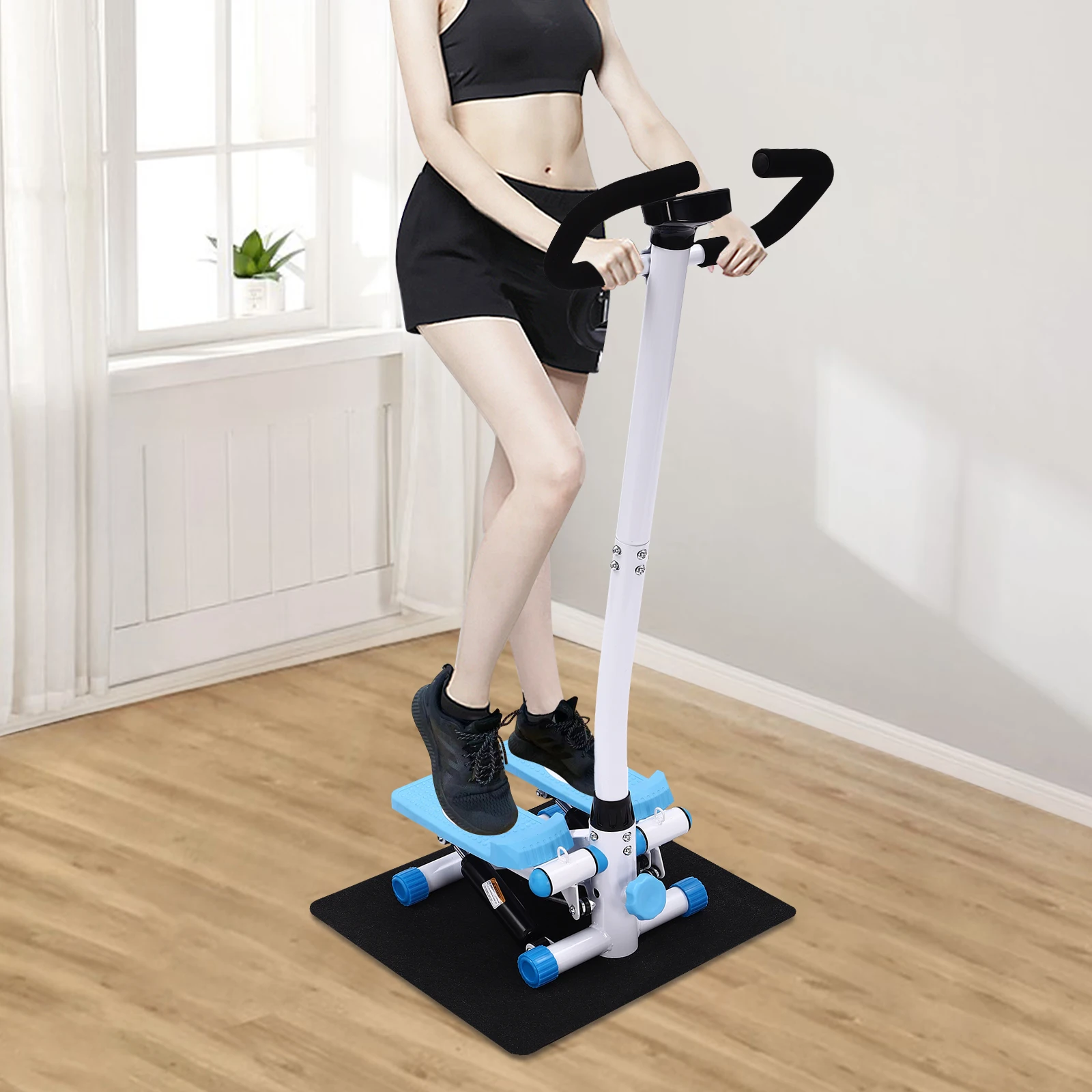 Máquina paso a paso para ejercicio, máquina paso a paso para Fitness con manillares, ajusta la altura del movimiento a través del perilla - Imagen 6