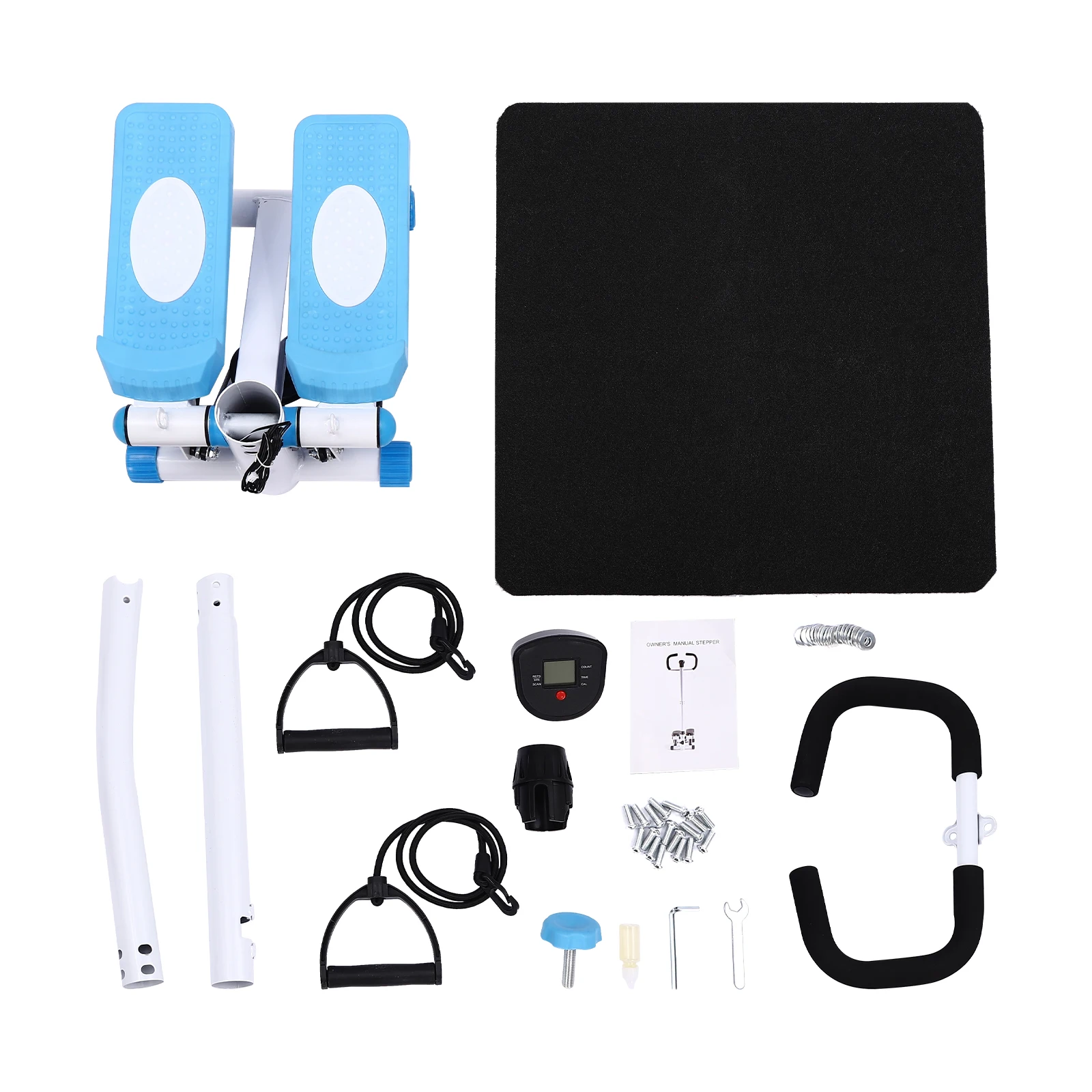 Máquina paso a paso para ejercicio, máquina paso a paso para Fitness con manillares, ajusta la altura del movimiento a través del perilla Máquina paso a paso para ejercicio, máquina paso a paso para Fitness con manillares, ajusta la altura del movimiento a través del perilla