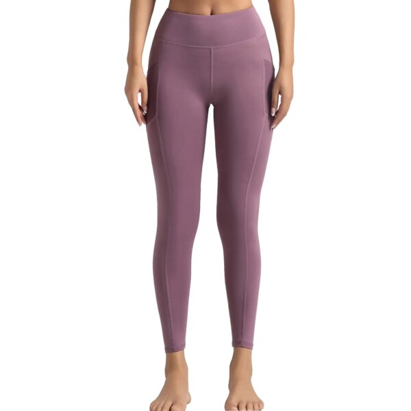 Leggings para chicas adolescentes y mujeres con bolsillos de cintura alta, control de barriga, levantamiento de glúteos, entrenamiento de yoga, correr, danza, gimnasio elástico sin costuras