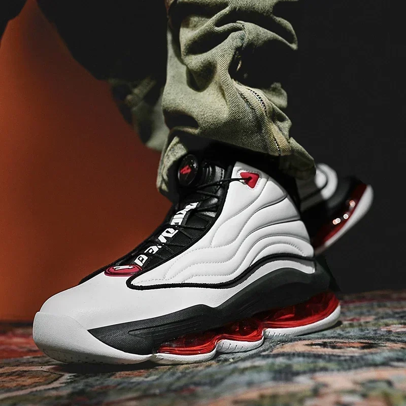 Zapatillas de baloncesto de alta calidad para hombre, zapatillas deportivas de calle a la moda, zapatillas de entrenamiento de baloncesto con amortiguación de aire - Imagen 3