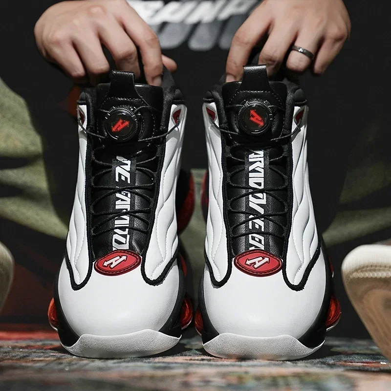 Zapatillas de baloncesto de alta calidad para hombre, zapatillas deportivas de calle a la moda, zapatillas de entrenamiento de baloncesto con amortiguación de aire - Imagen 4