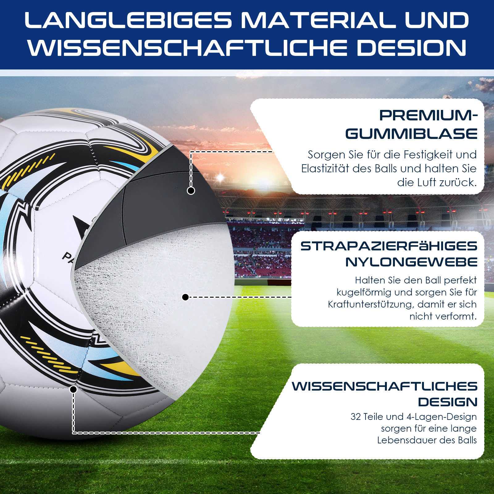 World Football Soccer Balls Official Size5 Machine Sewing PVC Seamless Wearproof Anti-slip Outdoor Match Game Football Training World Football Soccer Balls Official Size5 Machine Sewing PVC Seamless Wearproof Anti-slip Outdoor Match Game Football Training