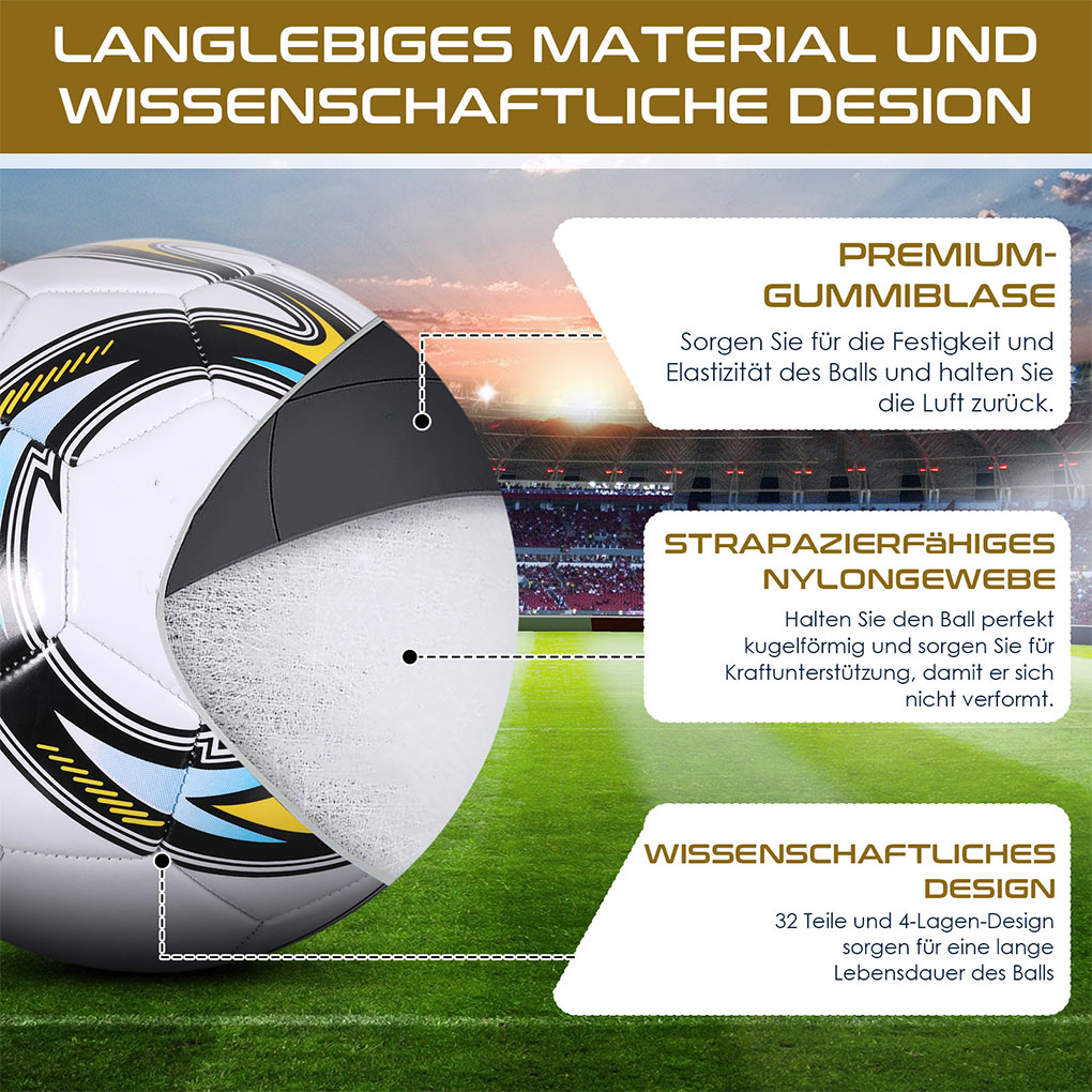 World Football Soccer Balls Official Size5 Machine Sewing PVC Seamless Wearproof Anti-slip Outdoor Match Game Football Training World Football Soccer Balls Official Size5 Machine Sewing PVC Seamless Wearproof Anti-slip Outdoor Match Game Football Training