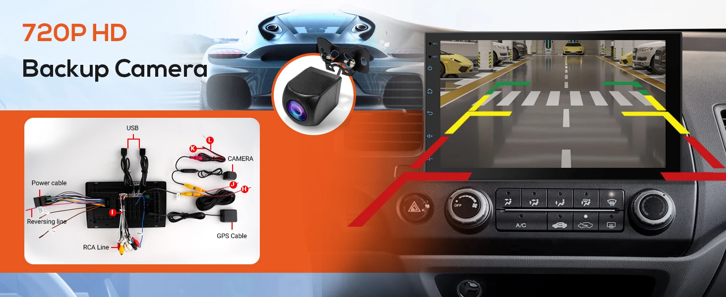 Haudio Estéreo para automóvil de doble Din de 7