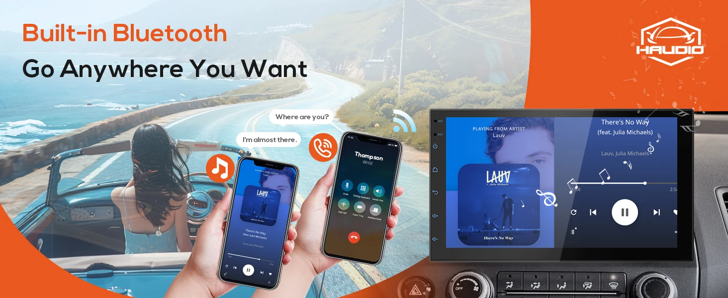 Haudio Estéreo para automóvil de doble Din de 7