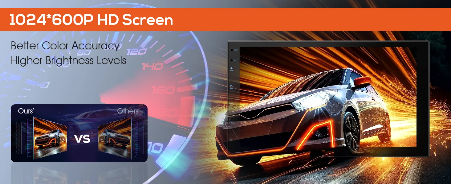 Haudio Estéreo para automóvil de doble Din de 7