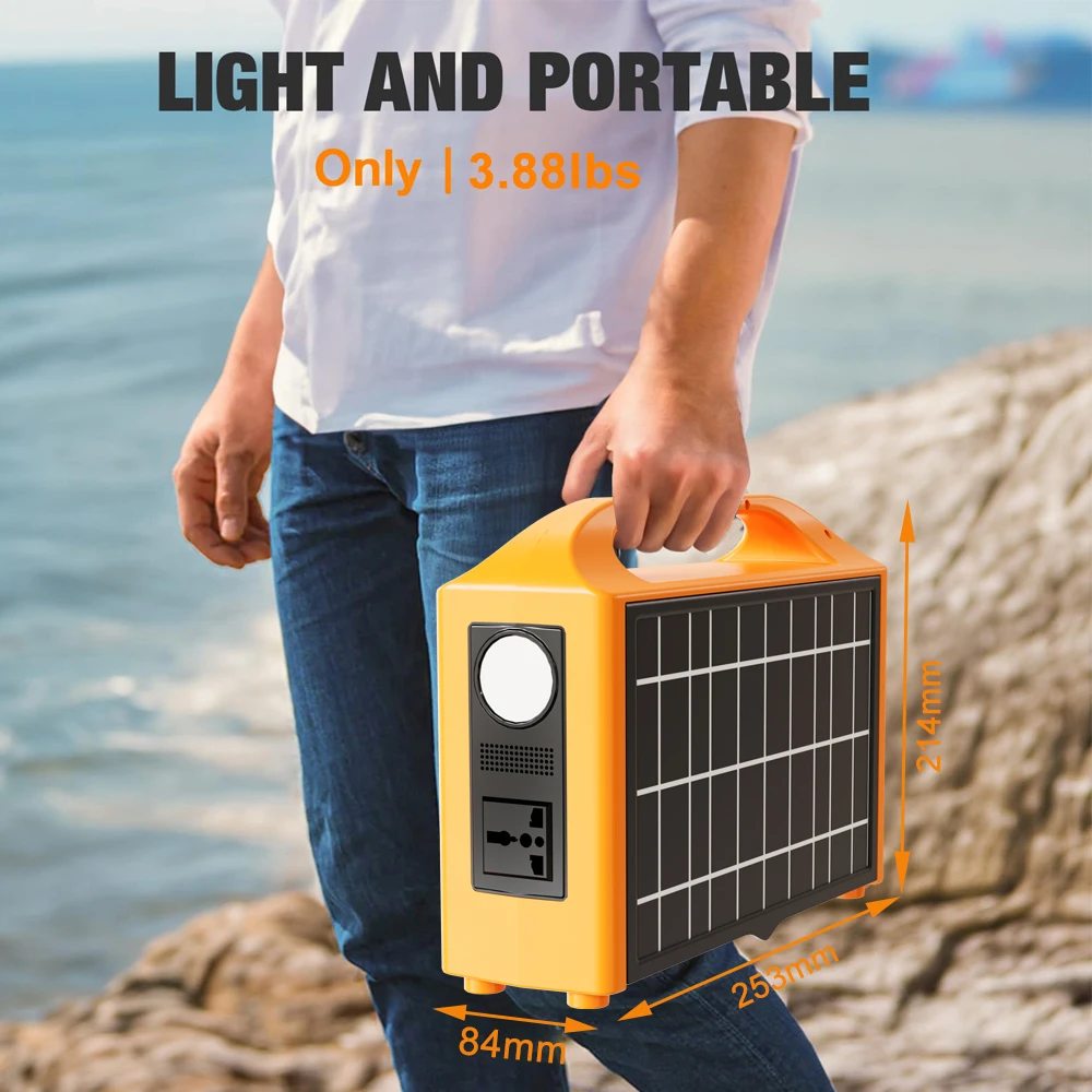Estación de energía portátil jsdsolar, generador Solar de 100W, salida AC 220V 110V LiFePO4, Banco de energía UPS, planta de energía para acampar al aire libre - Imagen 5