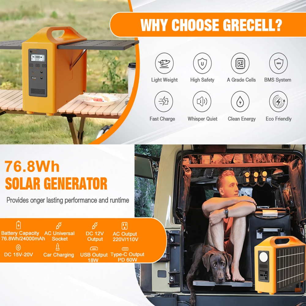 Estación de energía portátil jsdsolar, generador Solar de 100W, salida AC 220V 110V LiFePO4, Banco de energía UPS, planta de energía para acampar al aire libre Estación de energía portátil jsdsolar, generador Solar de 100W, salida AC 220V 110V LiFePO4, Banco de energía UPS, planta de energía para acampar al aire libre