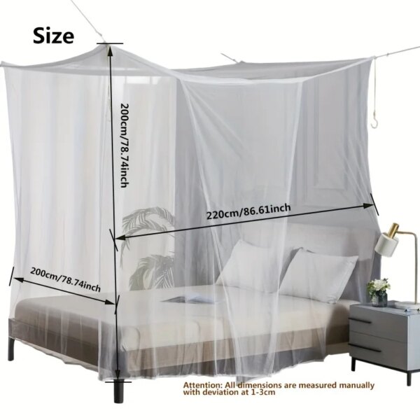 Mosquitera blanca grande para acampar al aire libre, a prueba de insectos, protectora, transpirable y portátil, uso en dormitorio, hamaca y tienda de campaña