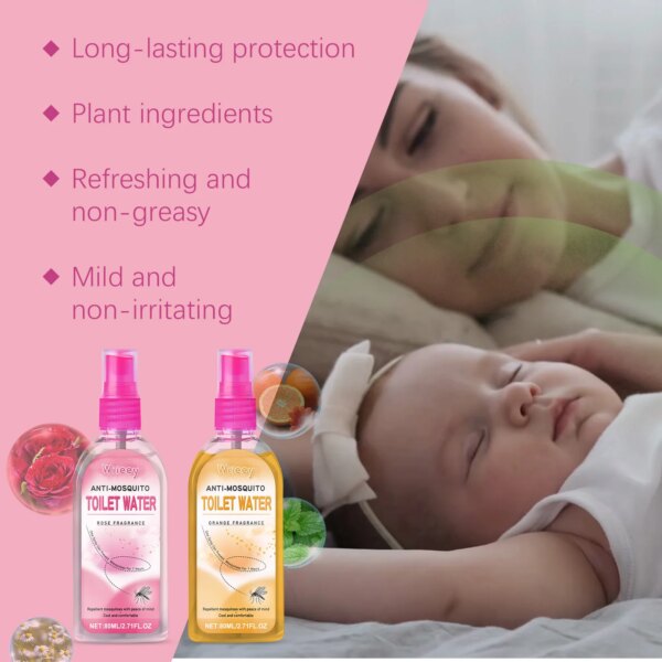 Wiieey-Spray repelente de mosquitos, fragancia Natural duradera, previene mosquitos y limas, alivia la picazón, limas, Spray repelente