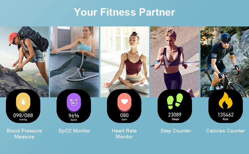 Jxrev Smart Watch, Fitness Tracker Watch for Men Women, 1.69'' Touch Smartwatch Fitness Watch with Ultra Thin Watch.