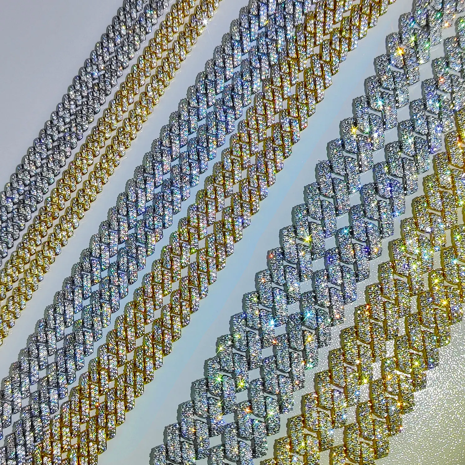 Envío Directo, cadena cubana de circonia cúbica helada de 6/8/14mm de ancho, 1-2 filas, collar de eslabones cubanos de Miami para rapero, joyería de Hip Hop Envío Directo, cadena cubana de circonia cúbica helada de 6/8/14mm de ancho, 1-2 filas, collar de eslabones cubanos de Miami para rapero, joyería de Hip Hop