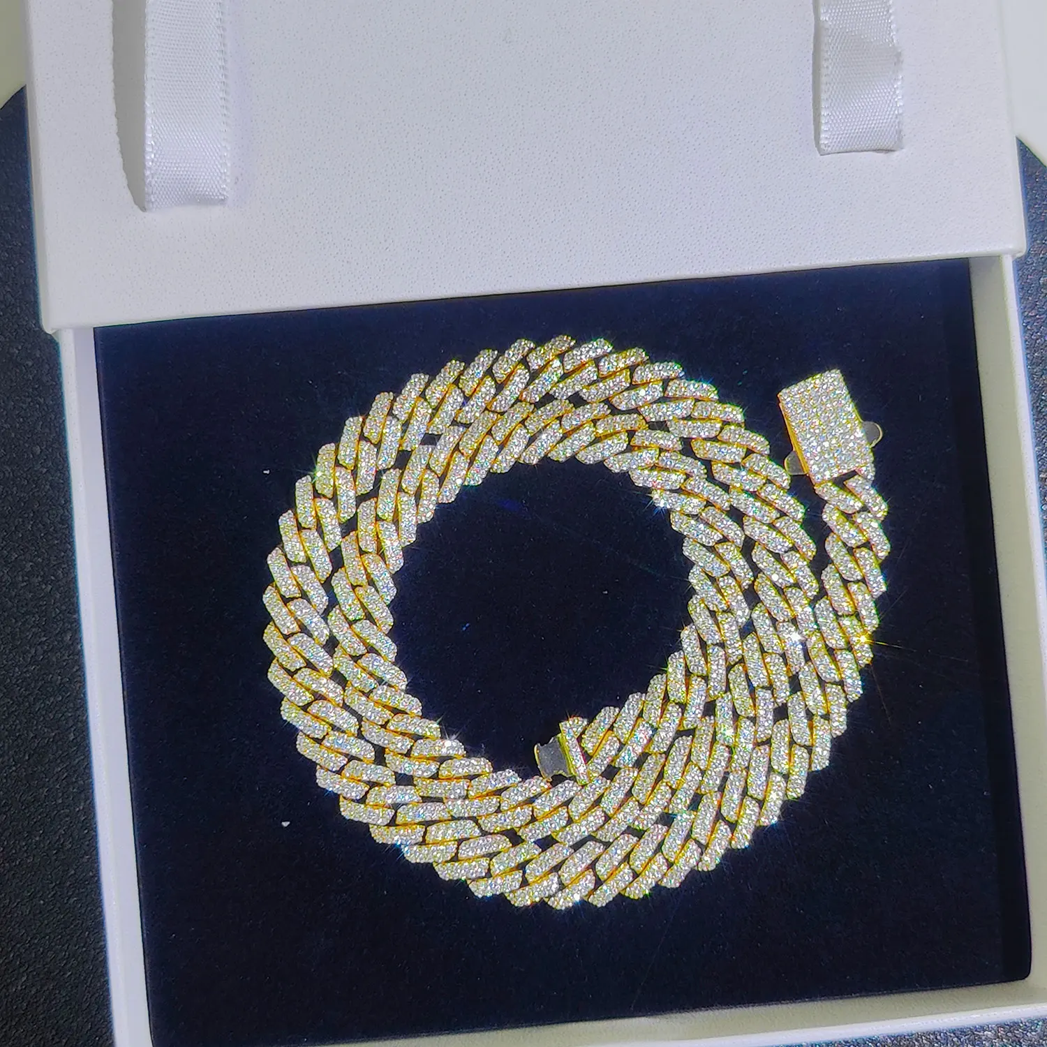 Envío Directo, cadena cubana de circonia cúbica helada de 6/8/14mm de ancho, 1-2 filas, collar de eslabones cubanos de Miami para rapero, joyería de Hip Hop Envío Directo, cadena cubana de circonia cúbica helada de 6/8/14mm de ancho, 1-2 filas, collar de eslabones cubanos de Miami para rapero, joyería de Hip Hop