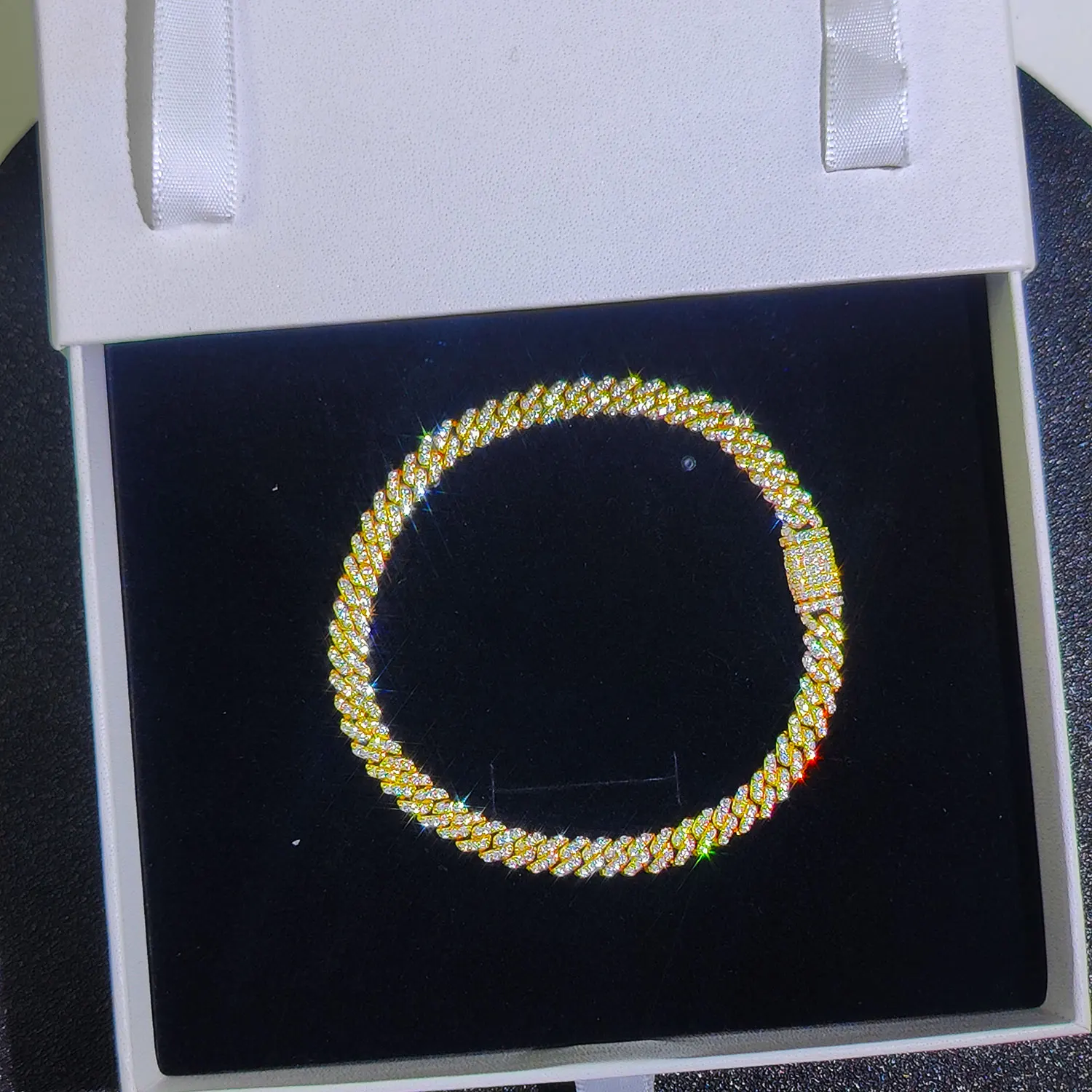 Envío Directo, cadena cubana de circonia cúbica helada de 6/8/14mm de ancho, 1-2 filas, collar de eslabones cubanos de Miami para rapero, joyería de Hip Hop Envío Directo, cadena cubana de circonia cúbica helada de 6/8/14mm de ancho, 1-2 filas, collar de eslabones cubanos de Miami para rapero, joyería de Hip Hop