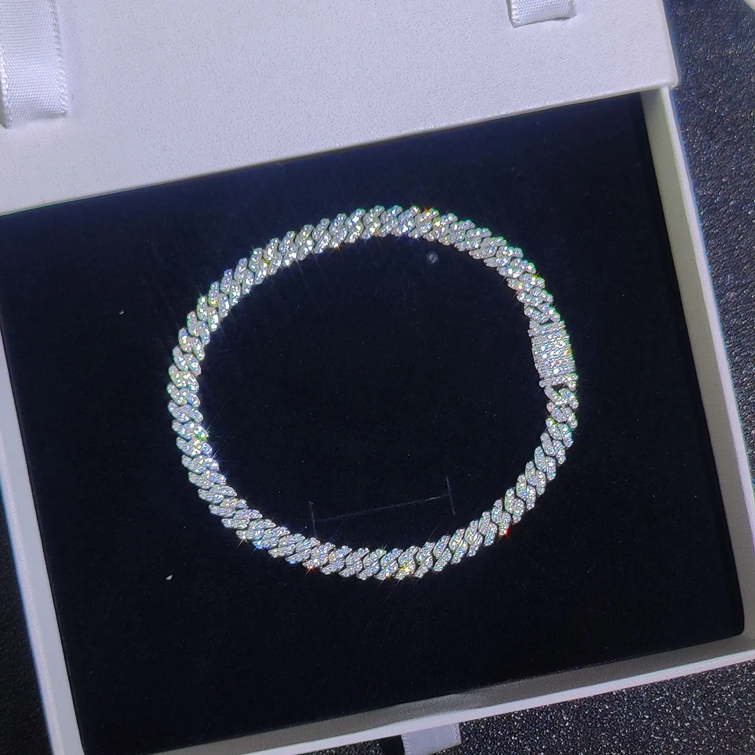 Envío Directo, cadena cubana de circonia cúbica helada de 6/8/14mm de ancho, 1-2 filas, collar de eslabones cubanos de Miami para rapero, joyería de Hip Hop Envío Directo, cadena cubana de circonia cúbica helada de 6/8/14mm de ancho, 1-2 filas, collar de eslabones cubanos de Miami para rapero, joyería de Hip Hop