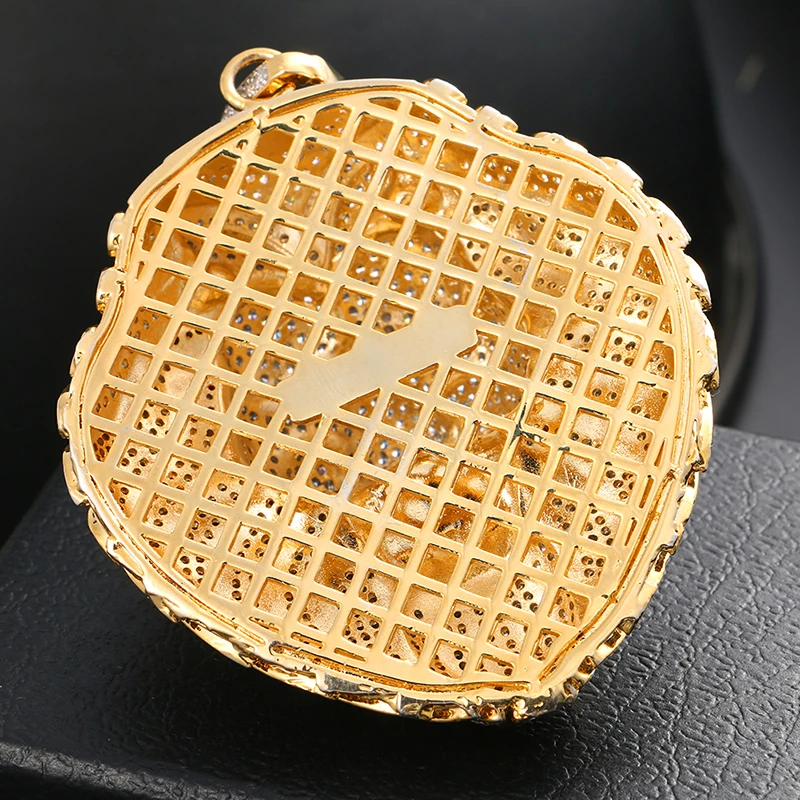 Colgante de cabeza de león con circonita cúbica AAA para hombre, joyería de Hip Hop, regalo de moda de personalidad, gran exageración Colgante de cabeza de león con circonita cúbica AAA para hombre, joyería de Hip Hop, regalo de moda de personalidad, gran exageración