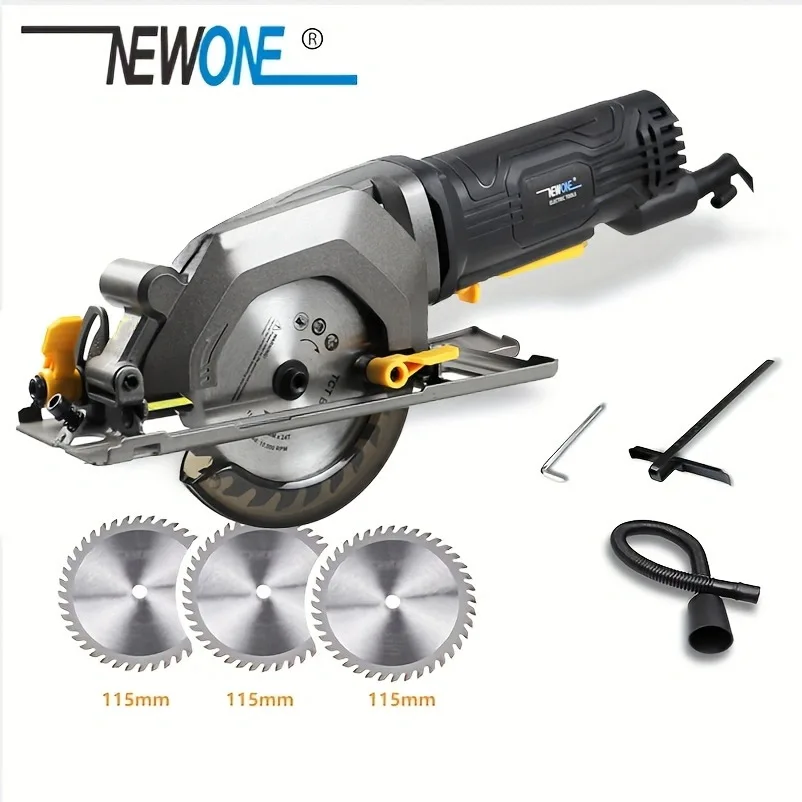 Minisierra Circular eléctrica con láser, herramienta multifunción para cortar madera, tubo de PVC, azulejos, bricolaje, 600W/705W